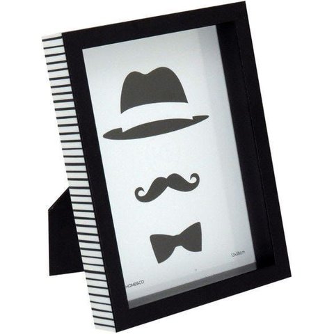 Porta Retrato de Plástico Preto para Decoração 13x18cm | Casa Del Grande