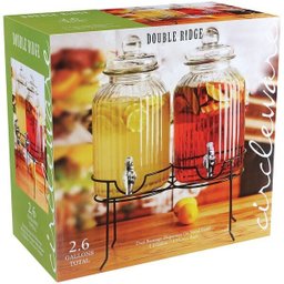 Suqueira Dupla de Vidro com Suporte - 4,9 litros - 2