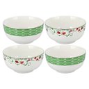 Ver imagem 1 de Conjunto 4 Bowl Tigela Cumbuca Cereais Molhos Verde e Branco