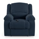Ver imagem 1 de Poltrona do Papai Reclinável Sala de Cinema Barcelona Controle Elétrico Usb Veludo Azul