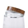 Porta Mantimentos / Pote de Vidro com Tampa Metálica Estilo Madeira 12,5 X 16,5 cm - 4
