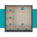 Ver mais imagens de Guarda-roupa Casal 3 Portas Doha Duo Carraro Ripado