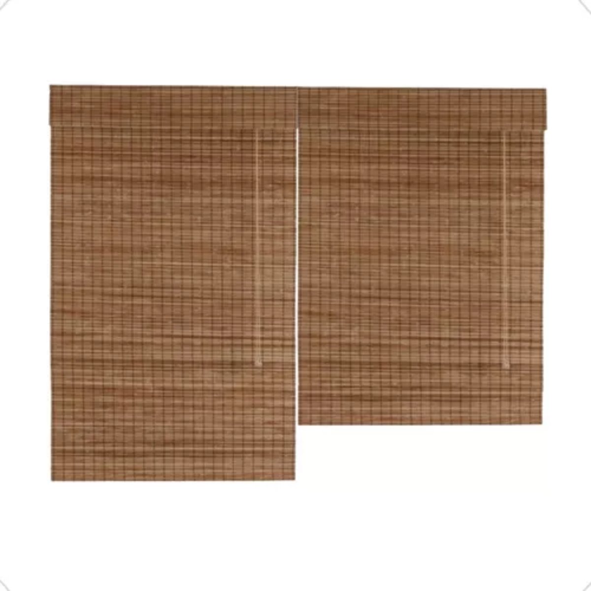 Persiana Romana Bambu Block 240larg X 160alt Natural (2 Pçs)