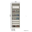 Ver imagem 2 de Armário 2 Portas com Espelhos 3 Gavetas New Predileto Areia Jequitibá - Henn