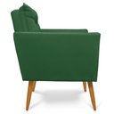 Ver imagem 4 de Namoradeira 2 Lugares Olivia Suede Verde Pés Palito Castanho - Pallazio