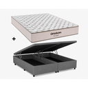 Ver imagem 1 de Cama Box Bau Casal Bipartido Cinza Colchão Fit D45 Espuma 138x188 - Ortobom
