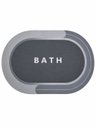 Ver imagem 5 de Tapete de Banheiro Oval Cinza Absorvente Antiderrapante 68 x 44 cm Estampa Bath