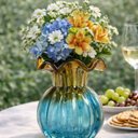 Ver imagem 2 de Vaso Murano Trouxinha Marrom e Azul Decoração Ambiente 11x9cm | Casa Del Grande