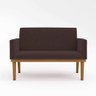 Sofá Namoradeira Confortável Sala de Estar Marrom - 4