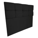 Ver imagem 5 de Cabeceira Casal 140cm Nina Suede Preto Slk Decor Cabeceira Nina