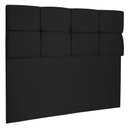Ver imagem 1 de Cabeceira Casal 140cm Nina Suede Preto Slk Decor Cabeceira Nina