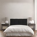 Ver imagem 2 de Cabeceira Casal 140cm Nina Suede Preto Slk Decor Cabeceira Nina