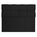 Ver imagem 3 de Cabeceira Casal 140cm Nina Suede Preto Slk Decor Cabeceira Nina