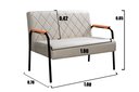 Ver imagem 4 de Sofá Namoradeira Ludmilla 2 Lugares Decoração, Sala, Recepção - Suede Bege Claro