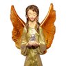 Anjo Dourado De resina Com Detalhe Pombo 20cm - 6