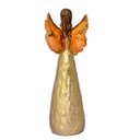 Ver imagem 3 de Anjo Dourado De resina Com Detalhe Pombo 20cm
