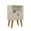 Ver imagem 1 de Mesa de Cabeceira 1 Gaveta Búzios Linea Brasil Off White