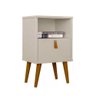 Mesa de Cabeceira 1 Gaveta Búzios Linea Brasil Off White - 1