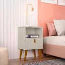 Ver imagem 2 de Mesa de Cabeceira 1 Gaveta Búzios Linea Brasil Off White