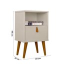 Ver imagem 4 de Mesa de Cabeceira 1 Gaveta Búzios Linea Brasil Off White