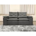 Ver mais imagens de Sofá 3 Lugares Retrátil e Reclinável 2,00 Metros Alpoim Estofados Cinza 202 Athenas