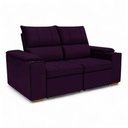 Ver imagem 1 de Sofá Boni 2 Lugares Retrátil e Reclinável 190cm Roxo em Veludo Loja Sheep
