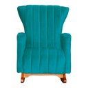 Ver imagem 2 de Poltrona Decorativa Melinda Balanço Vovo Suede Turquesa - Fm