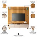 Ver imagem 3 de Painel Tv 70 Pol You 2.2 e Rack Bancada Essenza Off/cinamomo - Hb Móveis