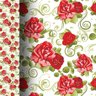 Papel de Parede Adesivo Vinilico Lavável Flores Rosas Vermelhas - Ssfl-024 - Rolo - 1,50m X 50cm ( 0 - 4