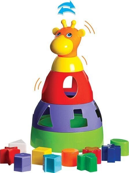 Brinquedos para Bebês Barco + Empilha Baby Macaco + Girafa - 6