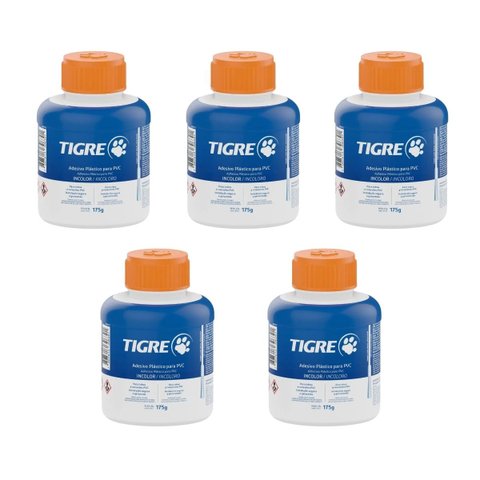 Adesivo Pvc Incolor Frasco 175g | Tigre | 5 Un