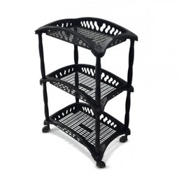 Organizador Vertical Triplo Fruteira Preto 3 Andares - 1