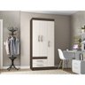 Guarda Roupa 3 Portas 2 Gav Recife Poliman Amêndoa Off White - 1