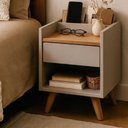 Ver imagem 6 de Mesa de Cabeceira Easy Retrô 1 Gaveta MDP Byhouse