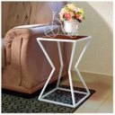 Ver imagem 2 de Mesa de Canto Lateral Alta Quadrada para Sala Austria - Branca Villandry