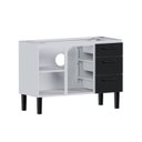 Ver imagem 2 de Gabinete para Cozinha em Aço Atena com Gavetas - Pia 120cm Branco/Preto