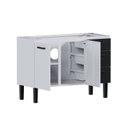 Ver imagem 5 de Gabinete para Cozinha em Aço Atena com Gavetas - Pia 120cm Branco/Preto