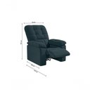 Ver imagem 3 de Poltrona Esmeralda Retrátil/reclinável Suede Petróleo - Xflex Sofás