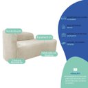 Ver imagem 4 de Kit Divã Recamier Orgânico França 220cm Lado Direito e 2 Poltronas Amore Bouclé