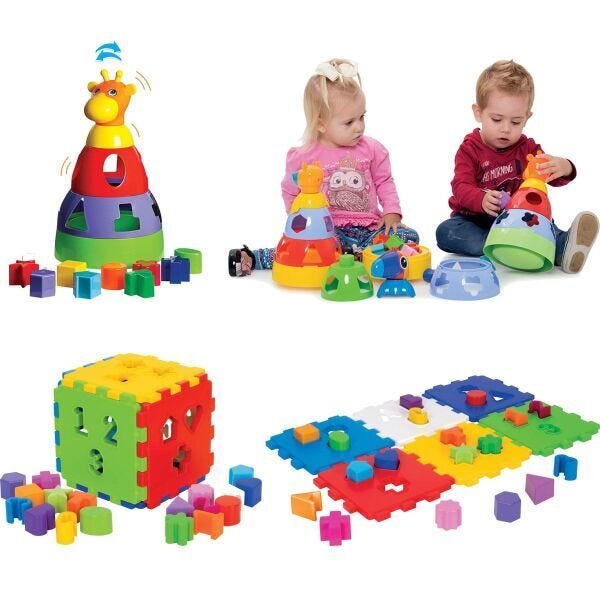 Kit de Brinquedos Infantil e Educativo para Bebês - 1