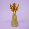 Anjo Dourado De Resina Rezando Decorativo 20cm - 5