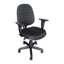 Ver imagem 1 de Cadeira Diretorzinha Back System Costurado C/ Braços Reguláveis – Cor Preto – MARTIFLEX – 32996
