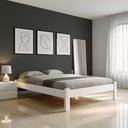 Ver imagem 1 de Cama Casal King Oriental em Madeira Maciça Cor Branco