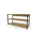 Ver imagem 5 de Sapateira Estilo Industrial 88cm 03 Prateleiras Li020 Kappesberg - Freijó/preto Fosco