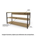 Ver imagem 2 de Sapateira Estilo Industrial 88cm 03 Prateleiras Li020 Kappesberg - Freijó/preto Fosco