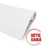 Papel de Parede Adesivo Vinilico Branco Liso Fosco Decoração - SSCA-027 - ROLO - 3,00M X 50cm ( 1,5M - 1