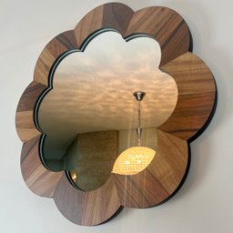 Espelho Decorativo Moldura Madeira Pegui Barrie 45 cm:Marrom - 8