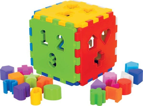 Kit de Brinquedos Educativos Barco + Tucano + Cubo - 4