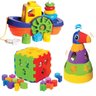 Kit de Brinquedos Educativos Barco + Tucano + Cubo - 1