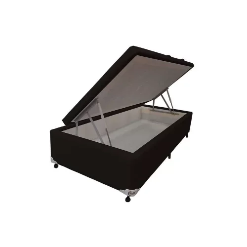 Ver mais imagens de Cama Box Baú Solteiro Poliéster 78x188cm - Genki Kenko Colchões:preto